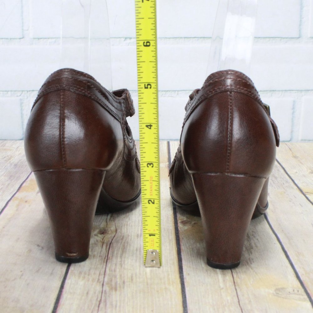 CLARKS Indigo Crossover High Heel Buckle Shoes 6.5 - Picture 4 of 8